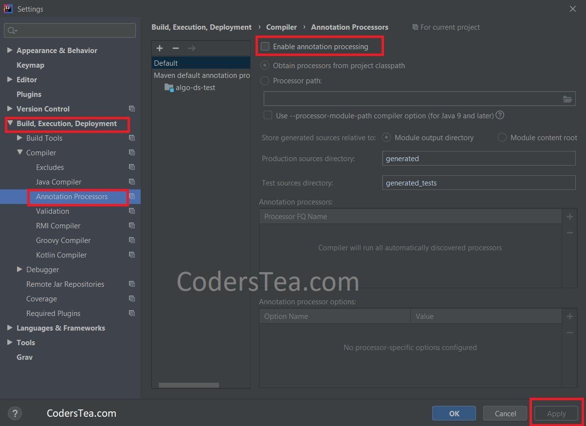 IntelliJ IDEA annotation processing