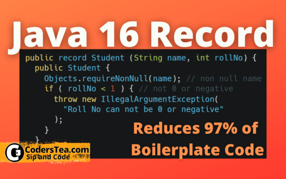 Java 16 Record to Reduce Boilerplate Code of POJO