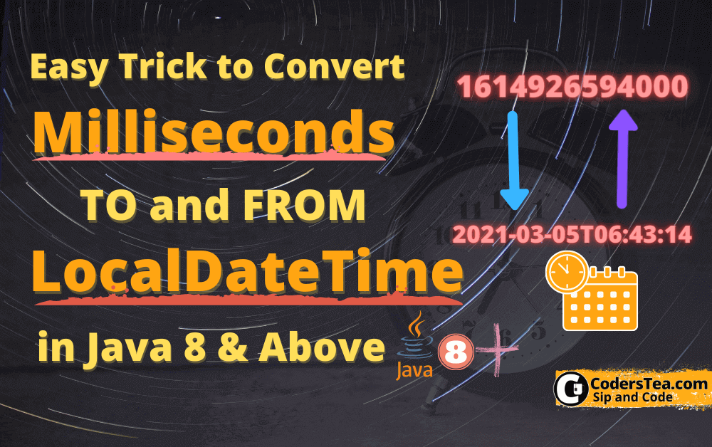 Convert Milliseconds To From LocalDateTime In Java8 Above CodersTea